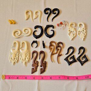 Bundle of earrings for gauged ears sizes 2-0